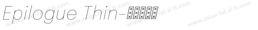Epilogue Thin字体转换